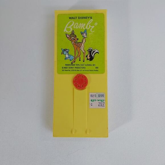 FISHER PRICE MOVIE VIEWER CARTRIDGE #480 BAMBI & Friends Disney Vintage 1970's - Picture 1 of 2